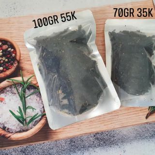 Rong biển cháy tỏi nhà làm 70gr-100gr