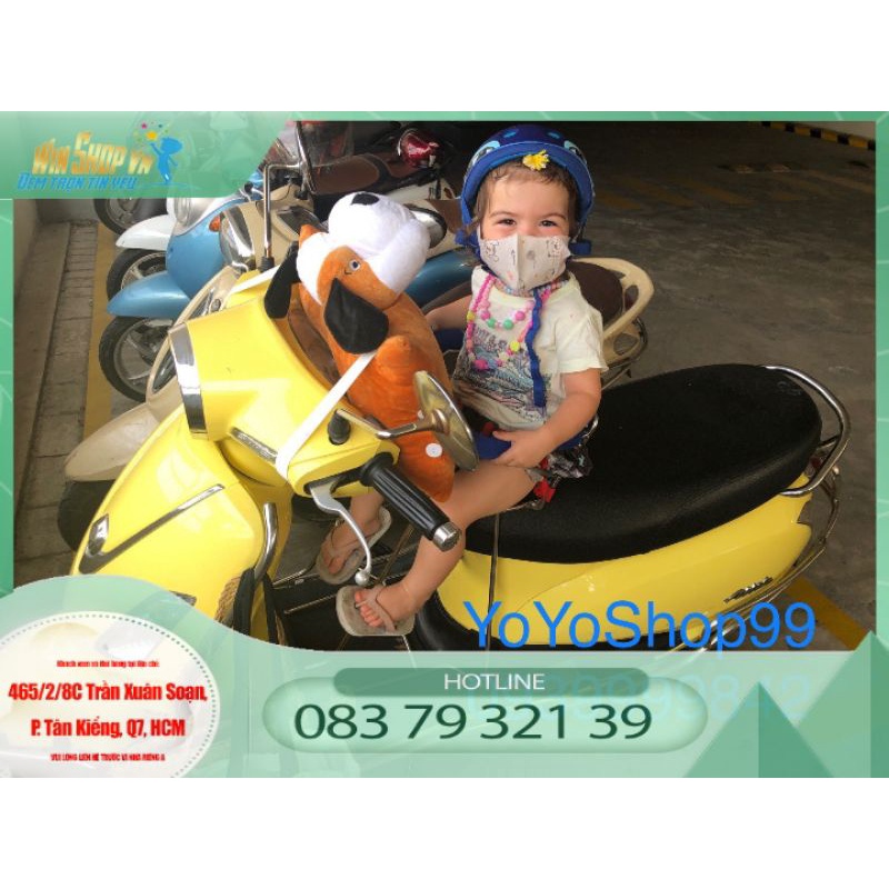 Ghế ngồi xe máy cho bé xe Luvias có tựa vòng - đai  | WINSHOPVN