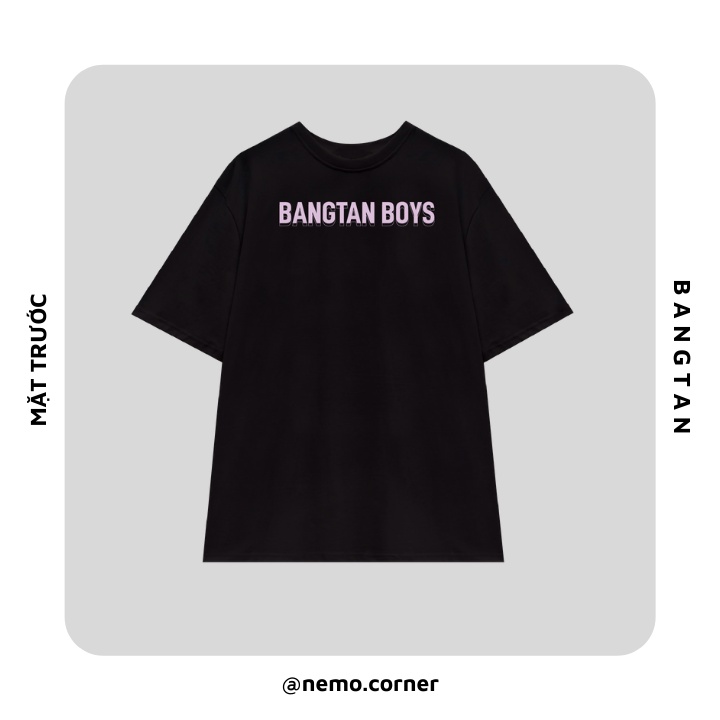 Áo Thun Tay Lỡ Form Rộng BTS Basic