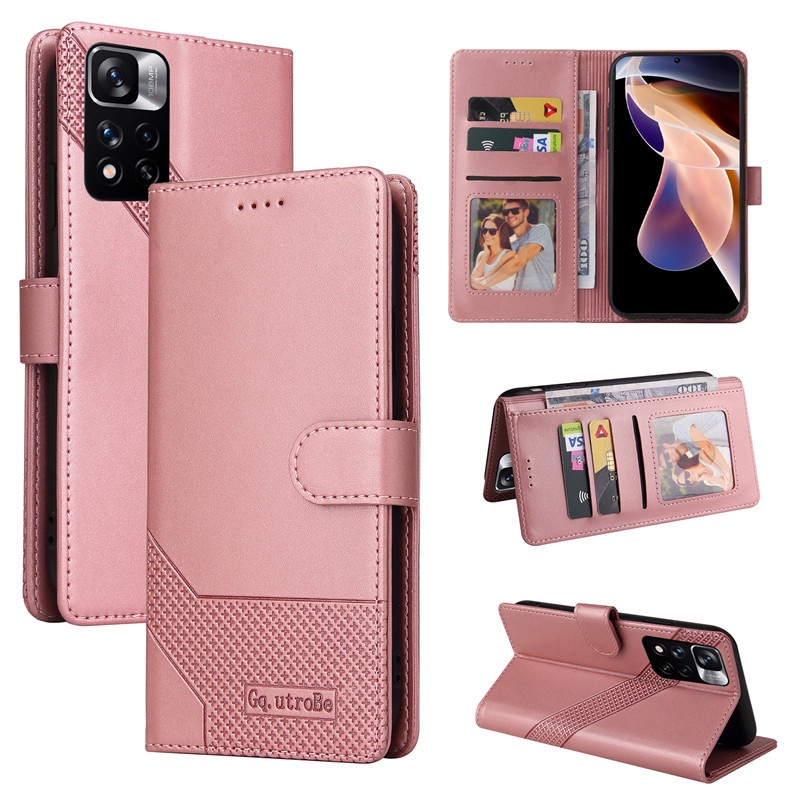 Bao da điện thoại có vân trang trí dành cho điện thoại Redmi Note 11 10 9 Pro 9T 10s 9s 8 Pro Poco M3 Pro