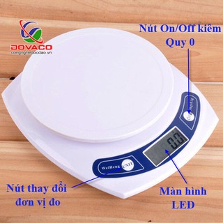 Cân điện tử DOVACO 3kg/0,1g - 7kg/1g