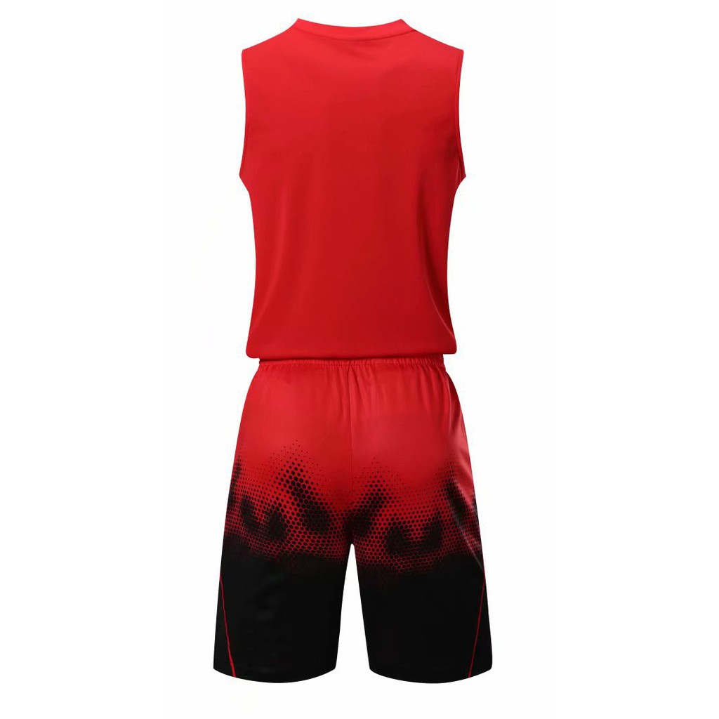 Bộ quần áo thi đầu bóng rổ cao cấp - Màu Đỏ - Set bóng rổ trơn - Bộ đồ bóng rổ thi đấu