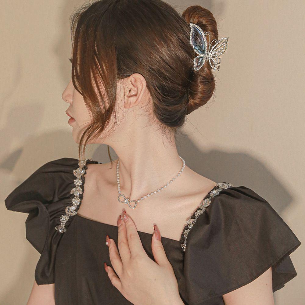 Kẹp Tóc Móng Vuốt Hình Bướm Rỗng Đơn Giản Dễ Thương Cho Bạn Gái|Kẹp Tóc Càng Cua Họa Tiết Hình Học Thời Trang Cho Nữ