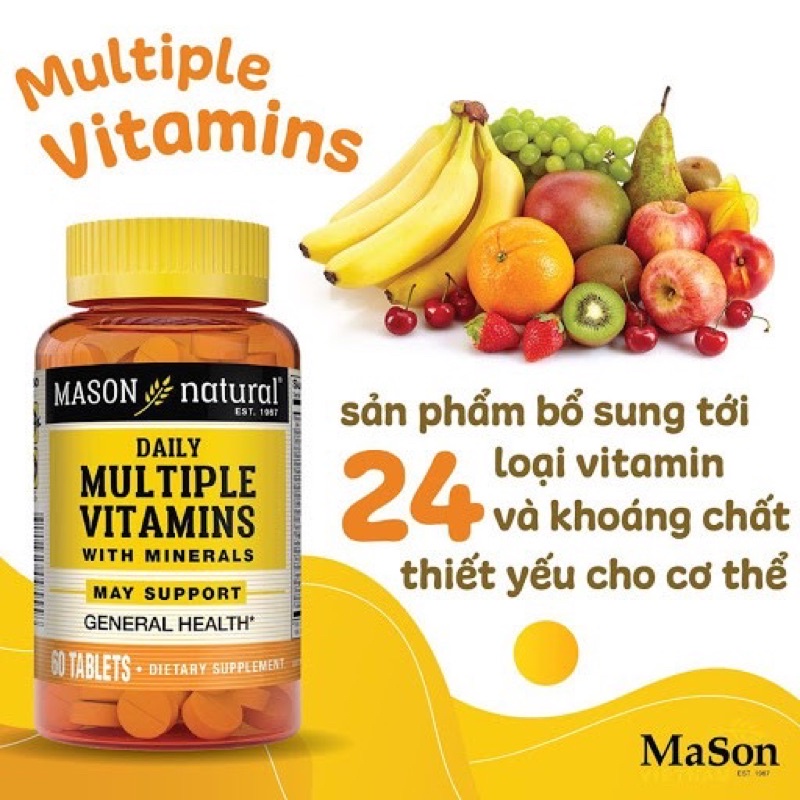 Mason Daily Multiple Viatmins tổng hợp hộp 60v
