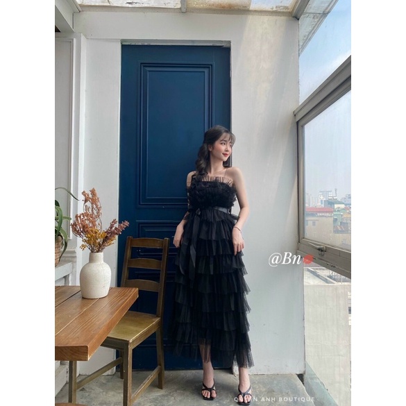 Váy tầng công chúa 2 dây