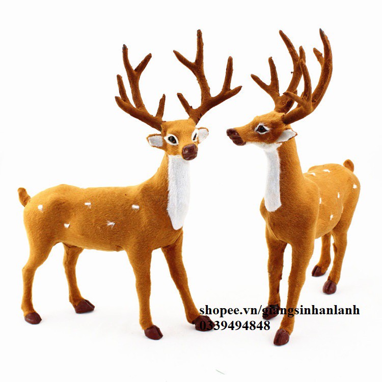 Đàn tuần lộc ông già Noel trang trí Giáng Sinh - Hươu nhung Noel