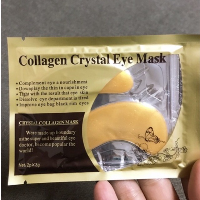 Mặt nạ mắt Crystal Collagen Gold bổ sung collagen và dưỡng chất giảm thâm quầng, giảm bọng mắt và nếp nhăn hiệu quả.