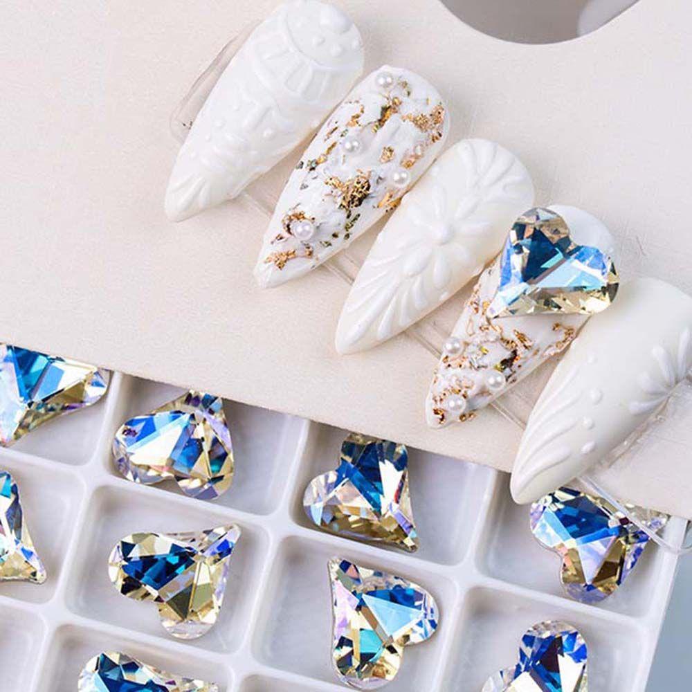 QQMALL Phụ Kiện Đá 3D Nhiều Màu Đính Móng Tay Thời Trang