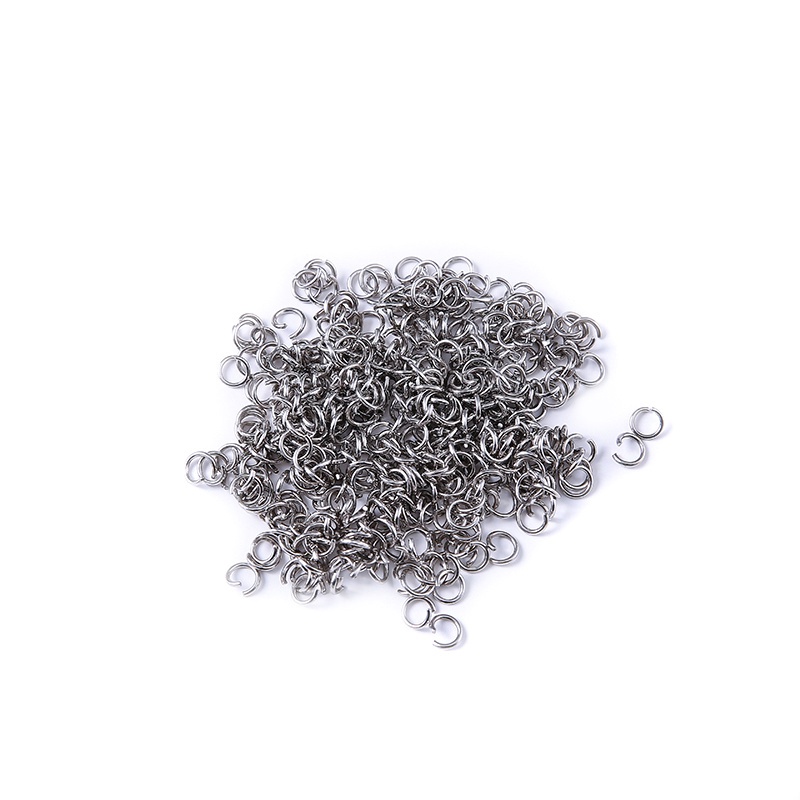 Set 50 Vòng Tròn Hở Một Vòng Bằng Thép Không Gỉ 8mm Làm Đồ Trang Sức Thủ Công DIY