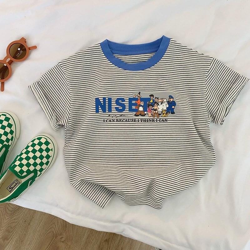 Áo Cộc Tay Kẻ Áo Phông Cho Bé Từ 7Kg Đến 35Kg Phù Hợp Bé Diện Đi Chơi Đi Học Thời Trang Trẻ Em Ken Store