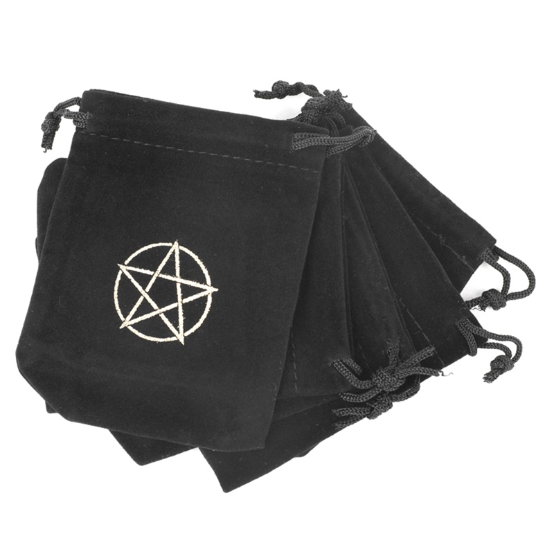 Túi Dây Rút Mini Đựng Thẻ Bài Tarot Oracle Bằng Vải Nhung QJ