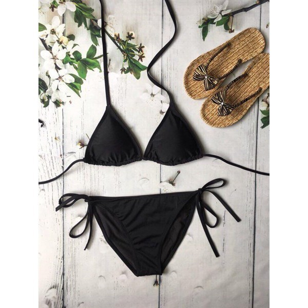 Bikini 2 Mảnh tam giác đen ( Ảnh chụp thật)Coca Bikini