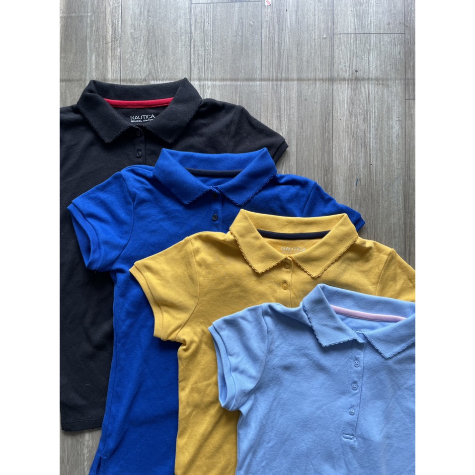 áo thun cotton cổ polo cho bé gái 4-16 tuổi hãng nautica xịn vnxk