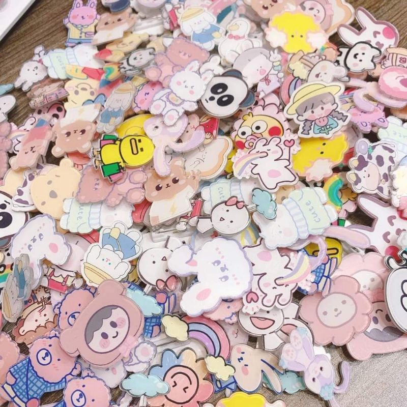 Pin, huy hiệu cài cặp, áo cute