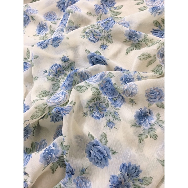 Voan gân/ chiffon gân