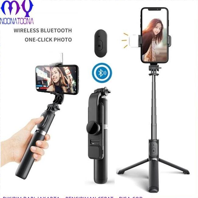 Gậy Tự Sướng Bluetooth Có Đèn LED Và Gậy Selfie