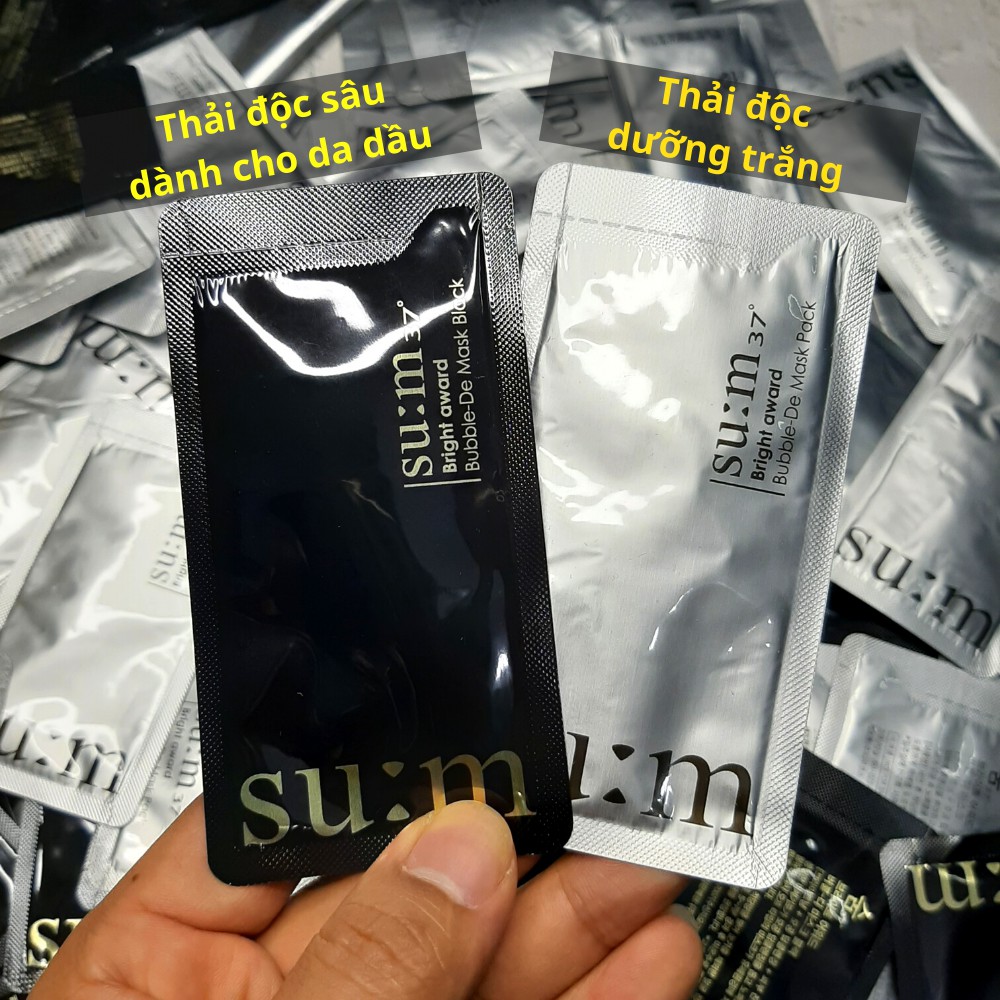 Mặt nạ sủi bọt thải độc Sum 37 Bright Award Bubble De Mask Hàn Quốc [Sẵn hàng] | Thế Giới Skin Care