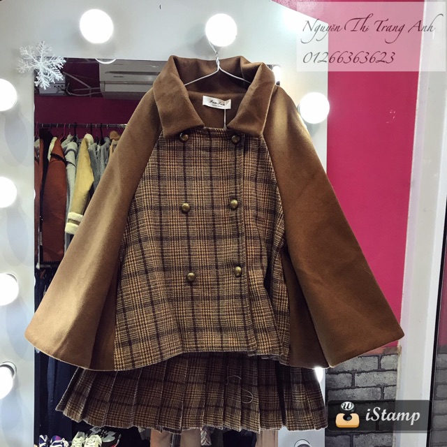 Sét Dạ Cape+ Chân Váy Dạ Dày(ảnh thật) | BigBuy360 - bigbuy360.vn
