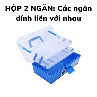 Hộp nhựa đựng dụng cụ câu cá 1 và 2 ngăn Tashing siêu bền, thùng đựng đồ nghề mồi và phụ kiện đi câu đa năng