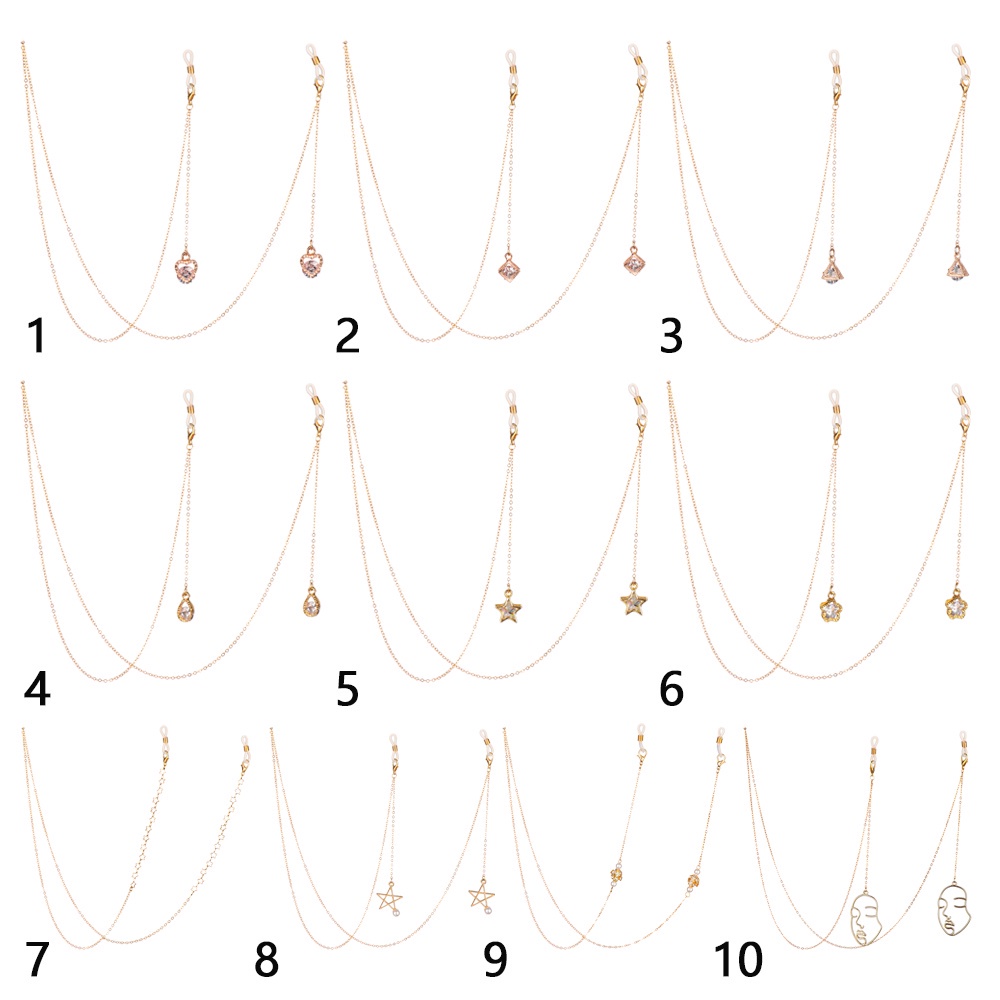 Dây Xích Kim Loại Giữ Mắt Kính Chống Trượt Phong Cách Thể Thao Thời Trang Cho Nam Và Nữ