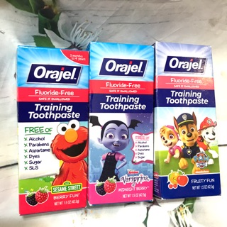 Kem Đánh Răng Nuốt Được Orajel Cho Bé 42.5g Mỹ