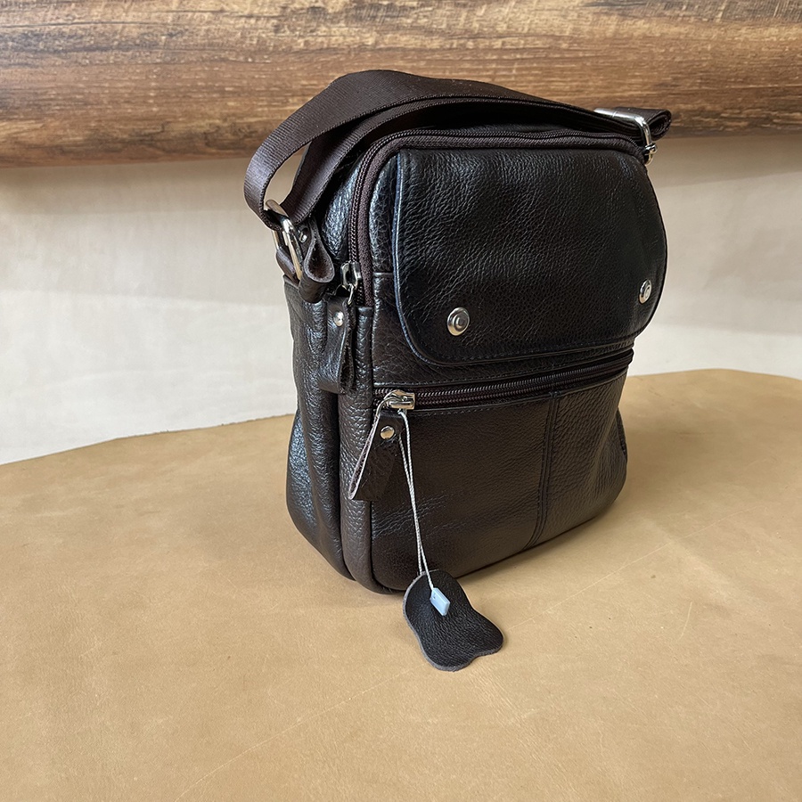 Túi Đeo Chéo Thời Trang Cho Nam, Chật Liệu da Bò Thật Cao Cấp CB07 Bảo Hành Da 3 Năm