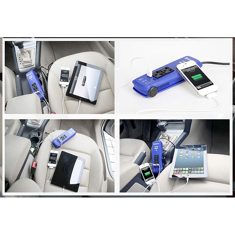 Bộ chuyển đổi nguồn điện DC 12v ra 220v - 100W có thể sạc Laptop trên ô tô Michelin 72001ML | BigBuy360 - bigbuy360.vn