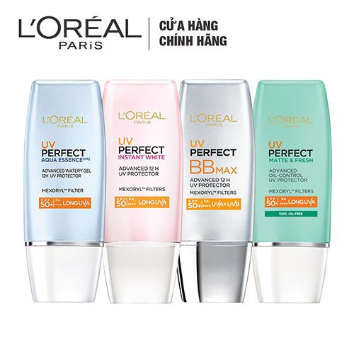 Kem chống nắng bảo vệ &amp; dưỡng da L'Oreal Paris UV Perfect SPF50+ PA++++ 30ml