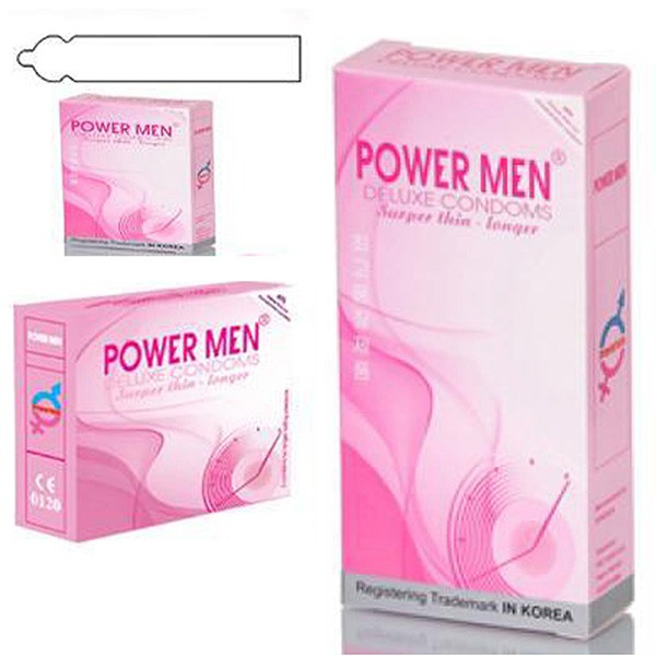 Bao Cao Su Power Men Siêu Mỏng Có Thuốc Giúp Kéo Dài Cuộc Yêu (12 Chiếc/Hộp)