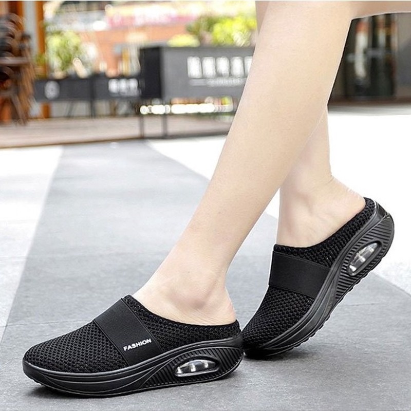 Giày lười đi bộ đệm khí chỉnh hình size lớn thời trang dành cho nữ