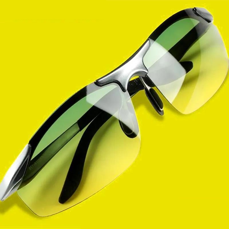 Kính Mát Phân Cực Chống Nắng Ban Đêm Hai Chức Năng Thay Đổi Màu Sắc Cho Nam