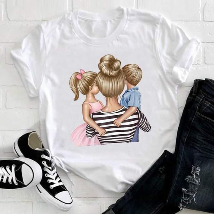 áo đôi mẹ và bé trai bé gái  áo cặp mẹ và bé xinh cute chất cotton mịn mát [gia 1 áo]