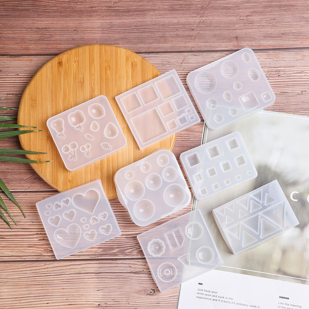Khuôn Silicone Làm Bông Tai Hình Tam Giác DIY|Khuôn Làm Mặt Vòng cổ/Móc Khóa Bằng Epoxy Trong Suốt