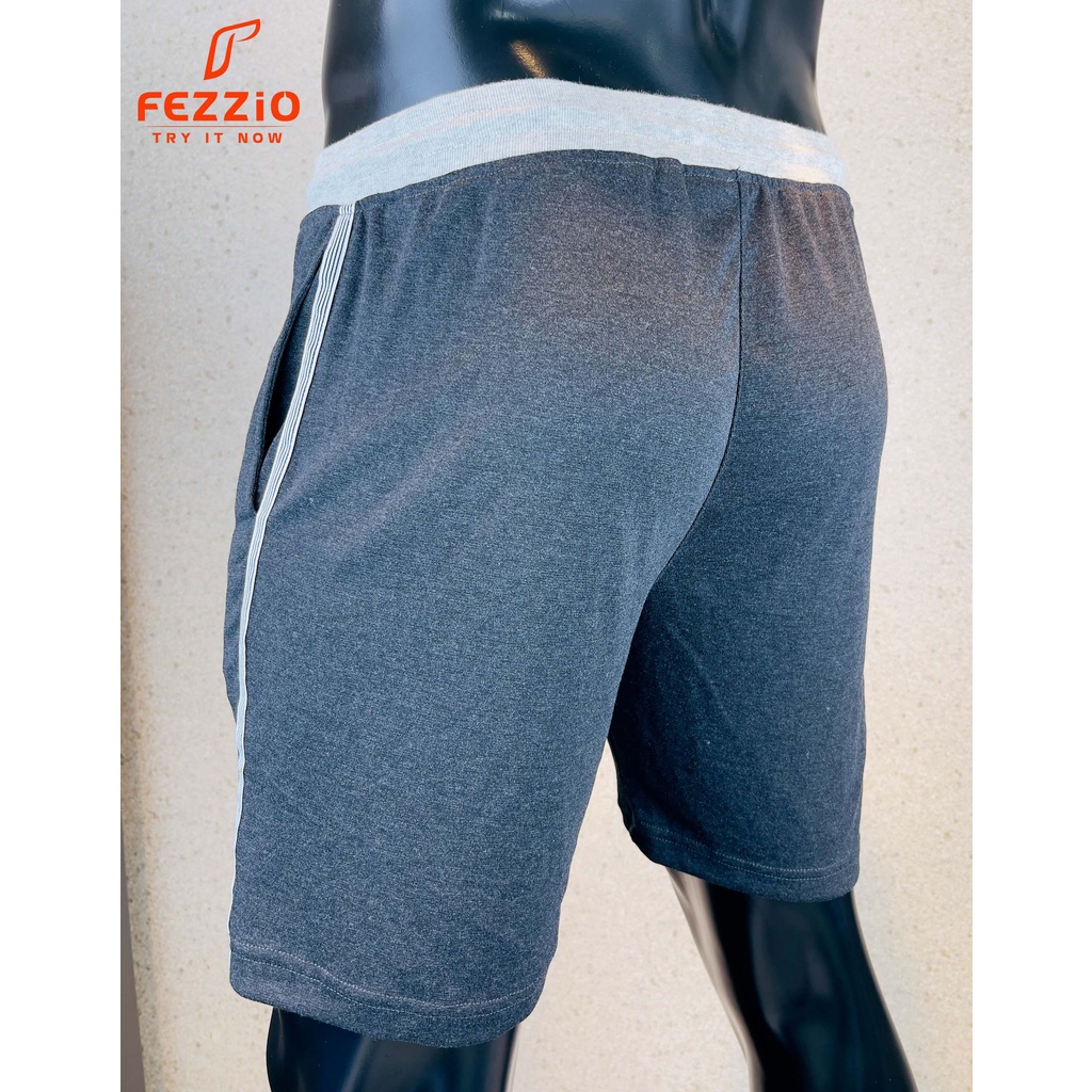 Quần short thể thao nam ,  quần mặc nhà nam, quần đùi thun nam có túi  cotton  , quần tập gym nam Fezzio chính hãng