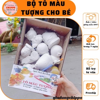 Bộ tô tượng / tô màu tượng cho bé có kèm màu và cọ