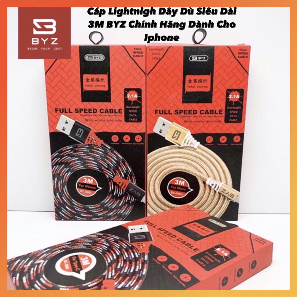 CÁP DÀNH CHO IP BYZ DÂY DÙ SIÊU DÀI 3M