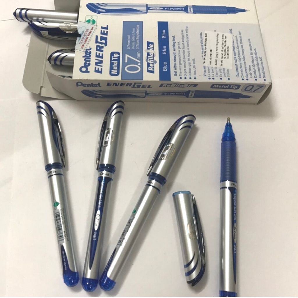 3 bút ký Pentel BL-57/bút ký cao cấp BL57, ngòi 0,7mm, mực xanh, chính hãng, giá rẻ