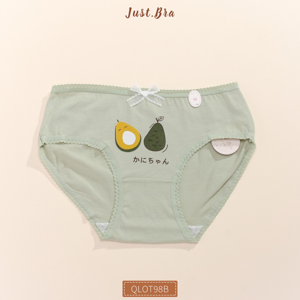Quần lót nữ Just Bra cotton họa tiết quả bơ đáng yêu, thoáng mát QLOT98B | BigBuy360 - bigbuy360.vn