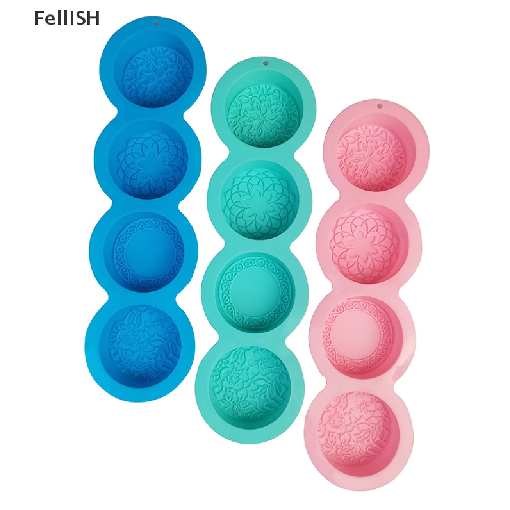 Khuôn Silicone Tạo Hình Làm Xà Phòng / Chocolate Hình Tròn DIY 439br