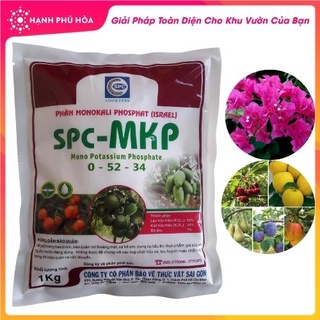 Phân Bón Lá Lân Kali MKP 0-52-34 1kg/ Gói- Phát Triển Rễ Mạnh, Thúc Ra Lá Non Tăng Hấp Thụ Phân Bón, Ra Hoa Đều, Trái To