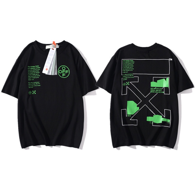 Áo Thun Tay Ngắn In Hoạ Tiết Off White Thời Trang Dành Cho Cặp Đôi
