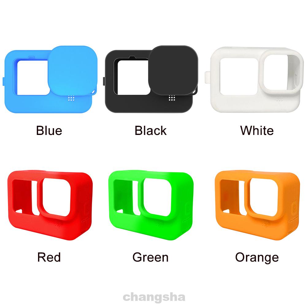 Vỏ bảo vệ bằng silicon màu trơn kèm dây đeo chống thất lạc cho máy ảnh Gopro9
 | BigBuy360 - bigbuy360.vn