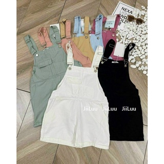 Quần yếm thô kaki 2 túi vuông