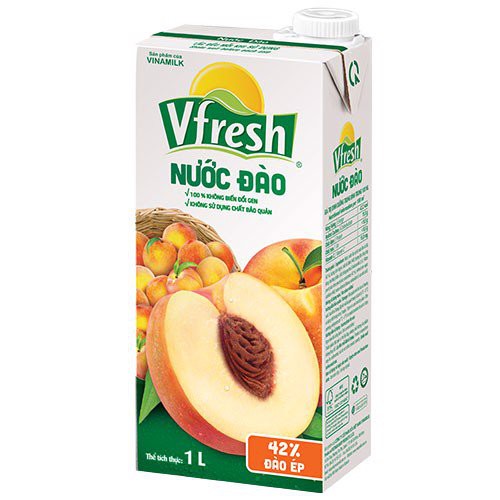 Nước đào ép Vinamilk Vfresh - Hộp 1L