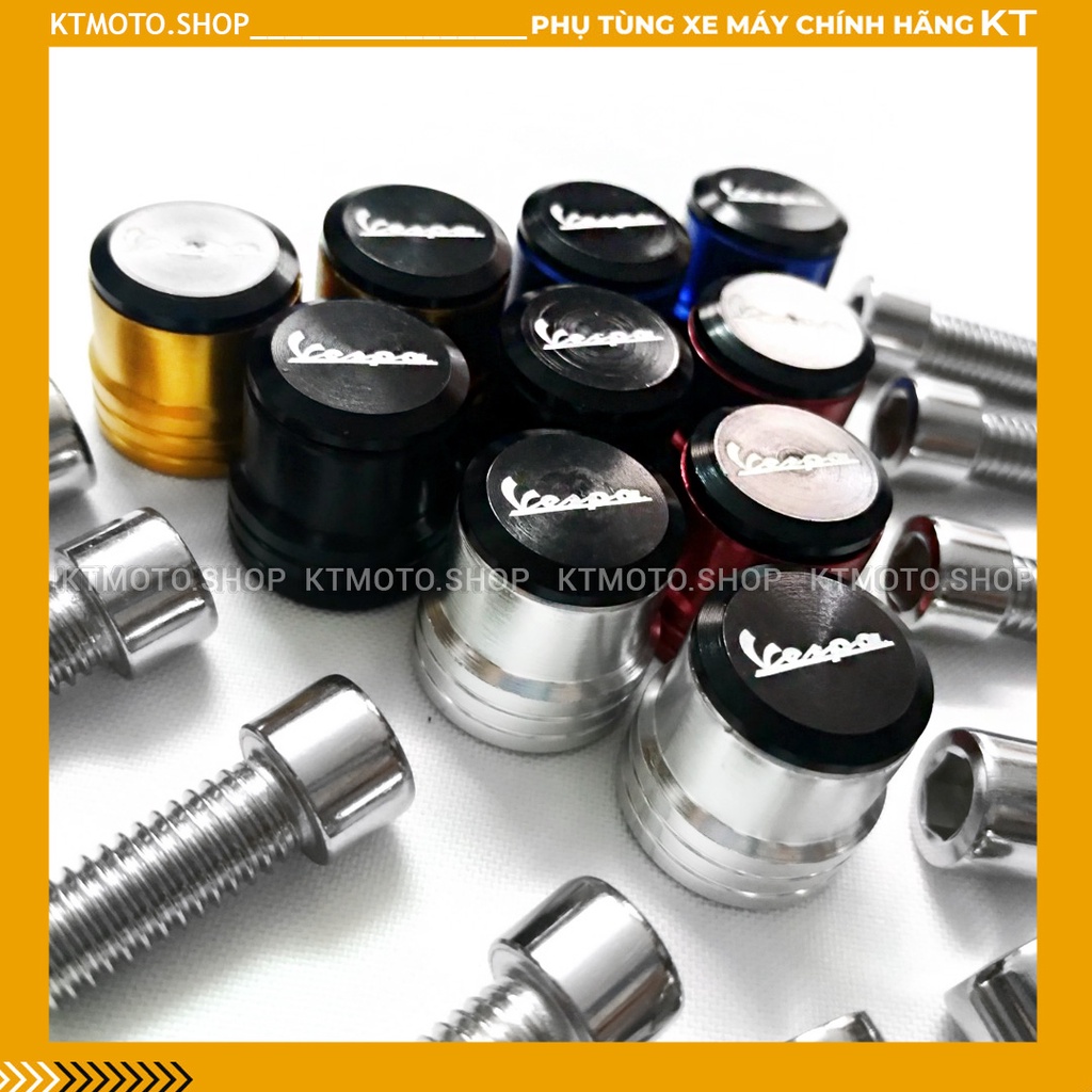 Ốc chân kính Vespa, nắp chụp chân gương chiếu hậu nhiều màu cho các loại xe - KTMotor Shop
