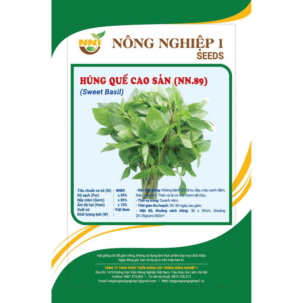 HẠT GIỐNG HÚNG QUẾ CAO SẢN (NN.89) - 10G