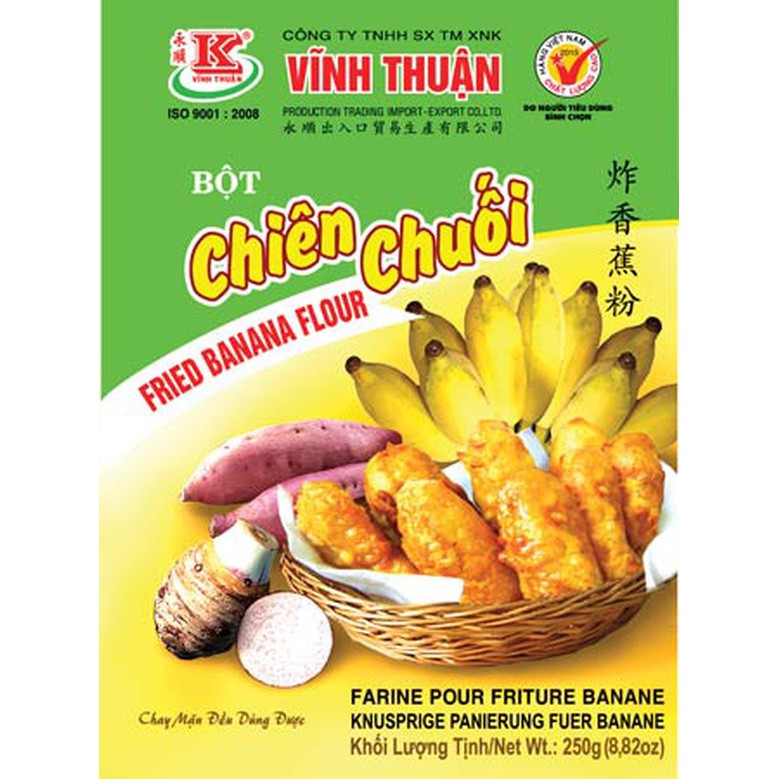 [Mã 77FMCGSALE1 giảm 10% đơn 250K] Bột Bánh Chuối Chiên Vĩnh Thuận 250gr