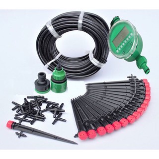 Bộ tưới cây tự động kèm van nước hẹn giờ tự động(20 đầu cắm phu 8 tia có thân cắm)