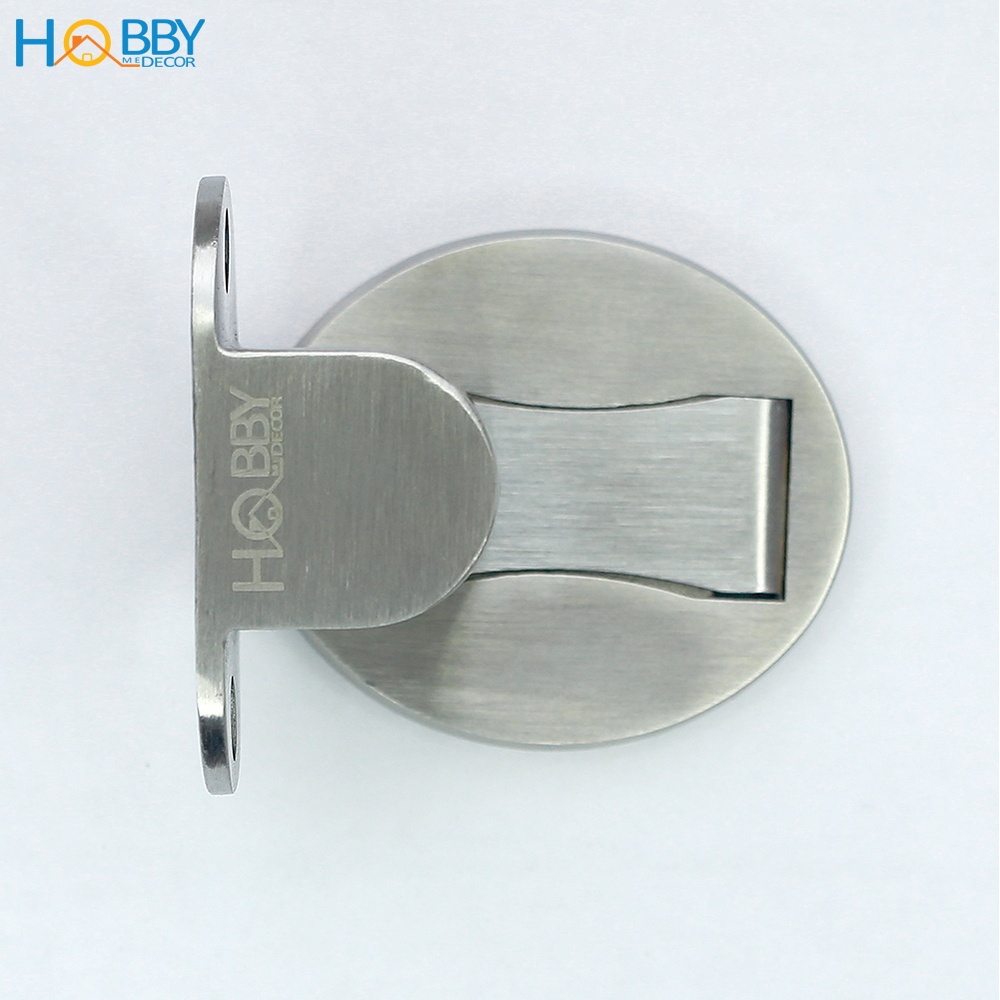 Chặn cửa dán sàn Inox 304 HOBBY Home Decor CC6 nam châm cực mạnh - loại điều chỉnh độ cao 5-30mm cao cấp có kèm keo dán