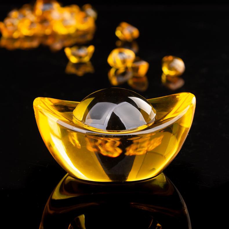 Bát Thỏi Vàng Thủy Tinh Phale Kim Nguyên bảo - Bát Tụ Bảo - Túi Thỏi Vàng Pha Lê